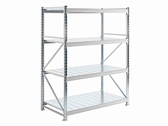 Стеллаж MS Pro 250/150x60/4 b с сетчатыми полками
